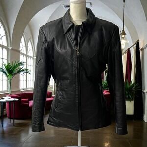 Raider Heavy Duty Leather Motorcycle Jacket with Removable Lining Size 12